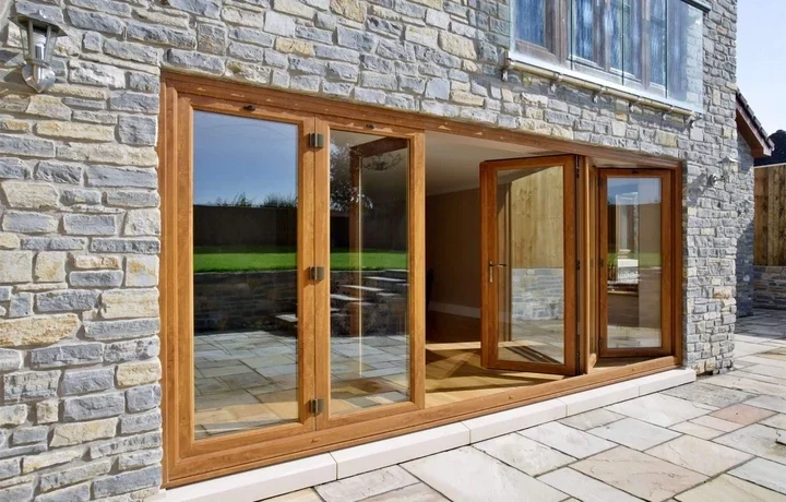 Flush Folding Wooden Doors