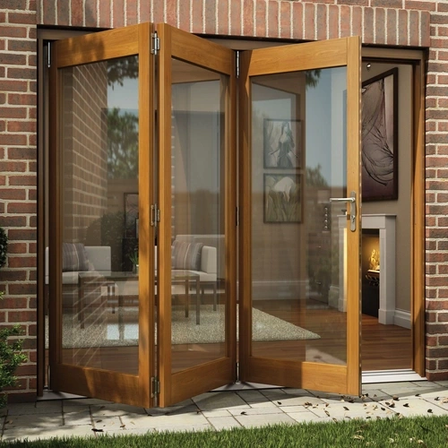 Frameless Wooden Folding Doors